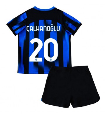 Inter Milan Hakan Calhanoglu #20 Hjemmebanesæt Børn 2023-24 Kort ærmer (+ korte bukser)